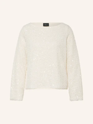 S.Oliver Black Label Sweter Z Cekinami weiss KREMOWY