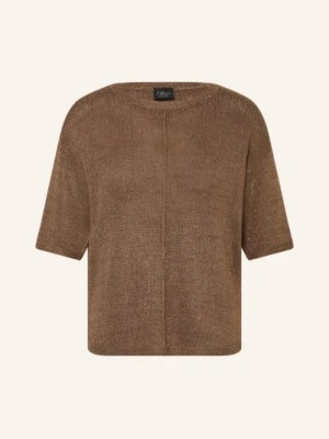 S.Oliver Black Label Sweter Z Dzianiny Z Brokatową Przędzą braun
