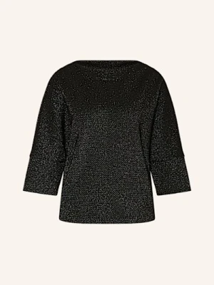 S.Oliver Black Label Sweter Z Rękawami 3/4 Z Błyszczącą Przędzą schwarz