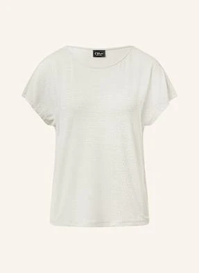 S.Oliver Black Label T-Shirt Z Błyszczącą Przędzą beige