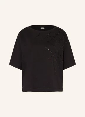 S.Oliver Black Label T-Shirt Z Cekinami schwarz