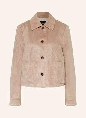 S.Oliver Black Label Żakiet Pudełkowy Z Imitacji Skóry beige
