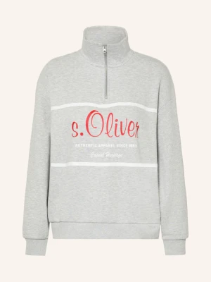 S.Oliver Bluza Dresowa Typu Troyer grau szary