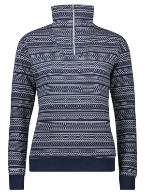 s.Oliver Bluza "Winter Nights" w kolorze granatowo-białym rozmiar: 44/46