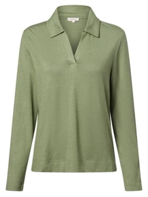 s.Oliver Damska koszulka z długim rękawem Kobiety wiskoza zielony marmurkowy,