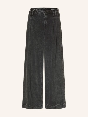 S.Oliver Jeansy Wide Leg schwarz czarny