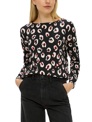 s.Oliver Koszulka w kolorze czarno-czerwono-kremowym rozmiar: 34