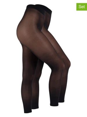 s.Oliver Legginsy (2 pary) w kolorze czarnym rozmiar: 40/42