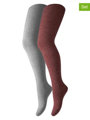 s.Oliver Rajstopy (2 pary) w kolorze czerwono-szarym rozmiar: 86/92