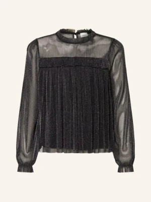 S.Oliver Red Bluzka Z Brokatową Nicią schwarz