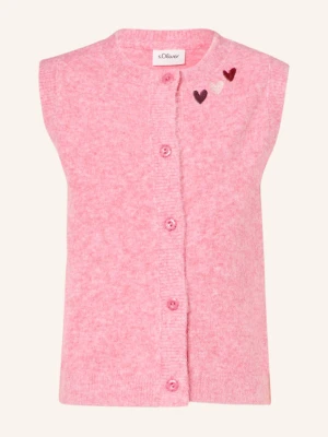S.Oliver Red Kamizelka Z Dzianiny rosa