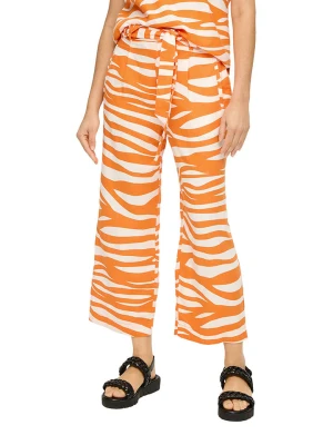 S.OLIVER RED LABEL Spodnie w kolorze pomarańczowo-białym rozmiar: 36