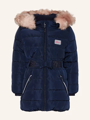 S.Oliver Red Płaszcz Pikowany Z Odpinanym Kapturem blau