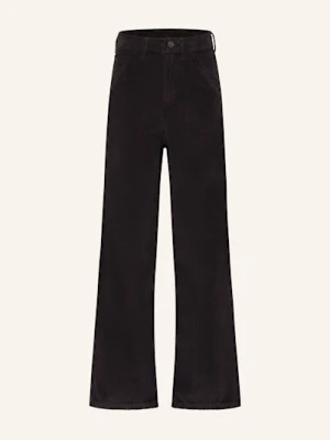 S.Oliver Red Spodnie Sztruksowe Relaxed Fit schwarz