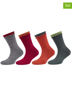 s.Oliver Skarpety (4 pary) w kolorze czerwono-szaro-zielonym rozmiar: 31-34