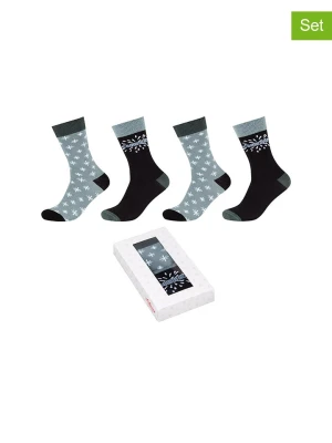 S. Oliver Skarpety (4 pary) w kolorze szaro-czarnym rozmiar: 41-46