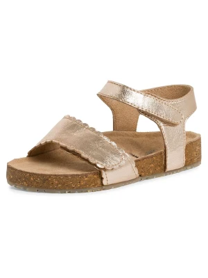s.Oliver Skórzane sandały w kolorze złotym rozmiar: 35