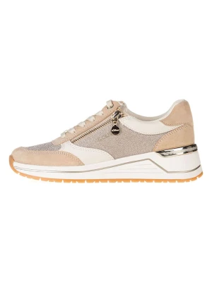 s.Oliver Skórzane sneakersy w kolorze beżowym rozmiar: 37