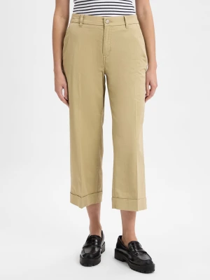 s.Oliver Spodnie typu culottes Kobiety Bawełna beżowy jednolity,