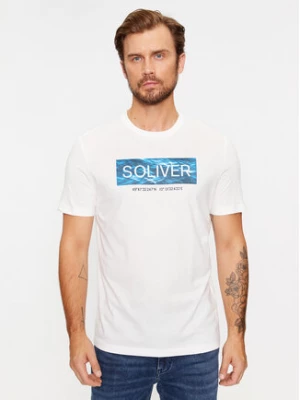 s.Oliver T-Shirt 2135685 Biały Regular Fit