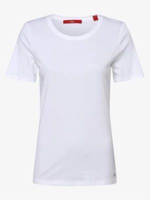 s.Oliver T-shirt damski Kobiety Bawełna biały jednolity,