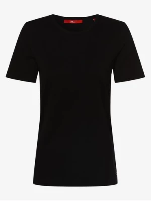 s.Oliver T-shirt damski Kobiety Bawełna czarny jednolity,