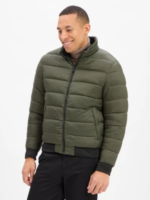 S4 Jackets Męska kurtka pikowana - Vincent Mężczyźni zielony jednolity,