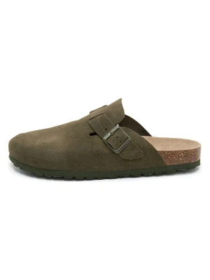 SABOKETS Skórzane chodaki w kolorze khaki rozmiar: 45