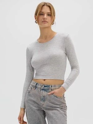 Saint Body bluzka CROP TOP GREY damska kolor szary melanżowa SB.531