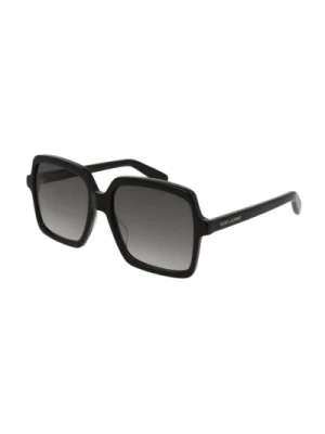Saint Laurent, Klasyczne czarne okulary przeciwsłoneczne dla kobiet Black, female,