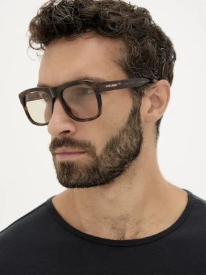 Saint Laurent okulary męskie kolor bordowy SL 558