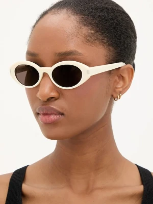 Saint Laurent okulary przeciwsłoneczne damskie kolor beżowy SL 567