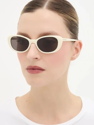 Saint Laurent okulary przeciwsłoneczne damskie kolor beżowy SL 822