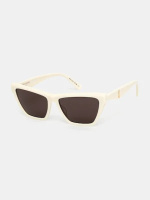 Saint Laurent okulary przeciwsłoneczne damskie kolor beżowy SL M103