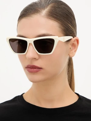 Saint Laurent okulary przeciwsłoneczne damskie kolor beżowy SL M103