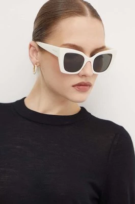 Saint Laurent okulary przeciwsłoneczne damskie kolor biały