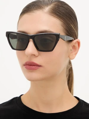 Saint Laurent okulary przeciwsłoneczne damskie kolor bordowy SL M103