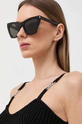 Saint Laurent okulary przeciwsłoneczne damskie kolor brązowy SL 214 KATE