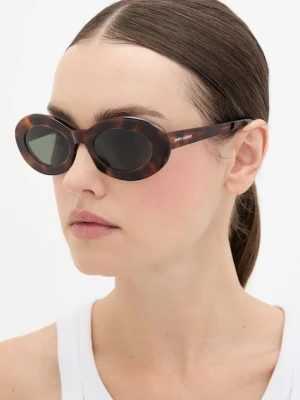 Saint Laurent okulary przeciwsłoneczne damskie kolor brązowy SL 594