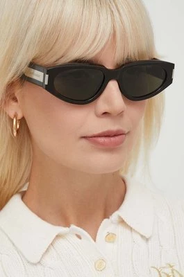 Saint Laurent okulary przeciwsłoneczne damskie kolor brązowy SL 618