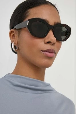 Saint Laurent okulary przeciwsłoneczne damskie kolor brązowy SL 639