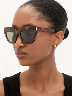 Saint Laurent okulary przeciwsłoneczne damskie kolor brązowy SL 759