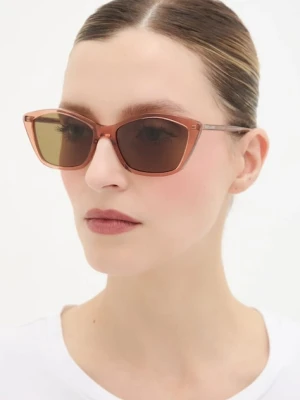 Saint Laurent okulary przeciwsłoneczne damskie kolor brązowy SL 775