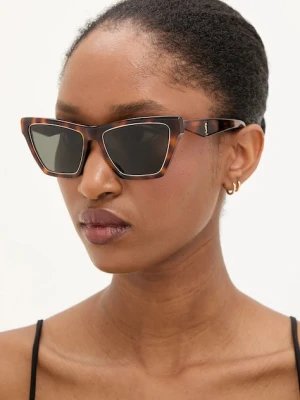Saint Laurent okulary przeciwsłoneczne damskie kolor brązowy SL M103 RIM
