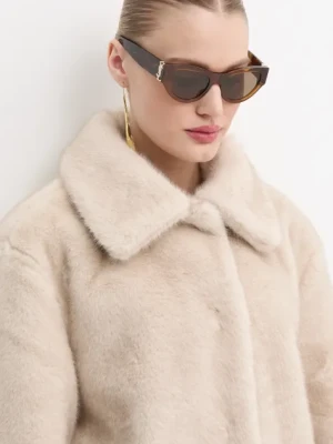Saint Laurent okulary przeciwsłoneczne damskie kolor brązowy SL M94