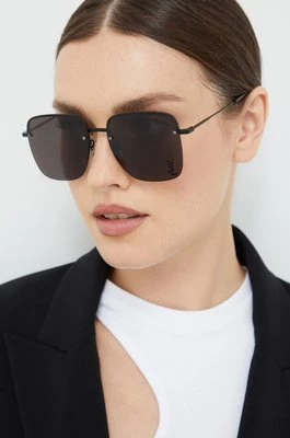 Saint Laurent okulary przeciwsłoneczne damskie kolor czarny