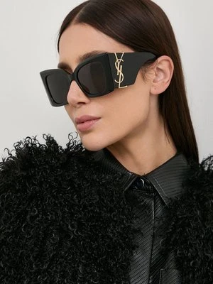 Saint Laurent okulary przeciwsłoneczne damskie kolor czarny