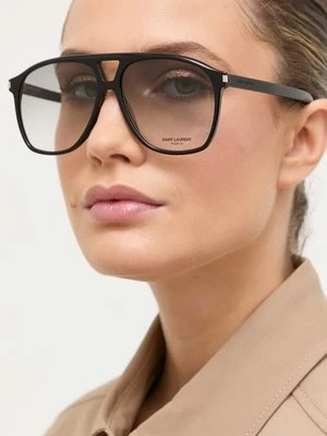 Saint Laurent okulary przeciwsłoneczne damskie kolor czarny