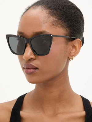 Saint Laurent okulary przeciwsłoneczne damskie kolor czarny SL 214 KATE THIN