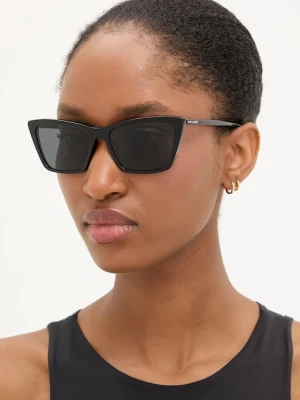 Saint Laurent okulary przeciwsłoneczne damskie kolor czarny SL 737 MICA THIN